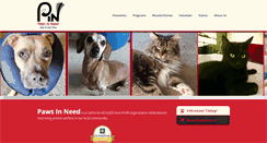 Desktop Screenshot of paws-in-need.org