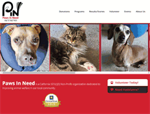 Tablet Screenshot of paws-in-need.org